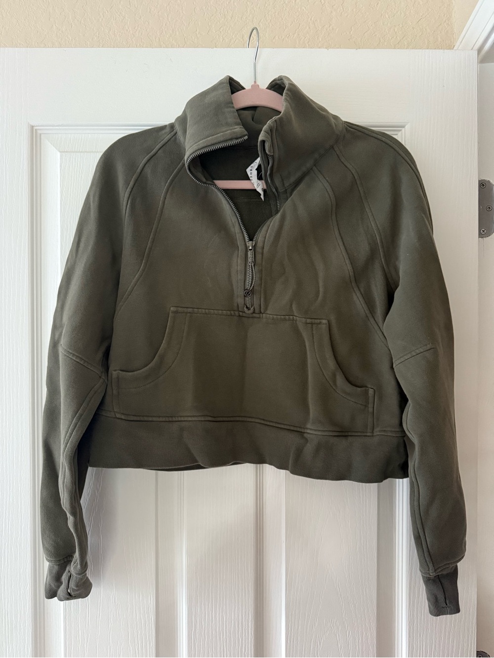 Green Lululemon Half-Zip Scuba